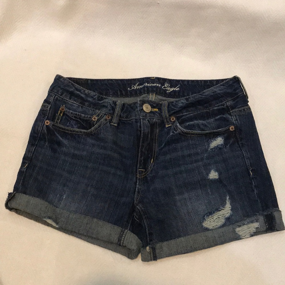 American Eagle “Live Your Life” Distressed Shorts